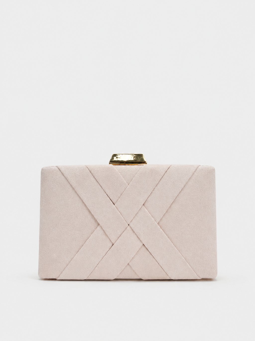 Clutch trenzado rosa
