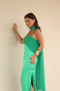 Viviana | Vestido Largo con Pañuelo – Verde