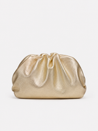 Clutch piel bombonera dorado