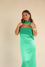 Viviana | Vestido Largo con Pañuelo – Verde