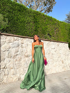 Vestido corse palabra oliva