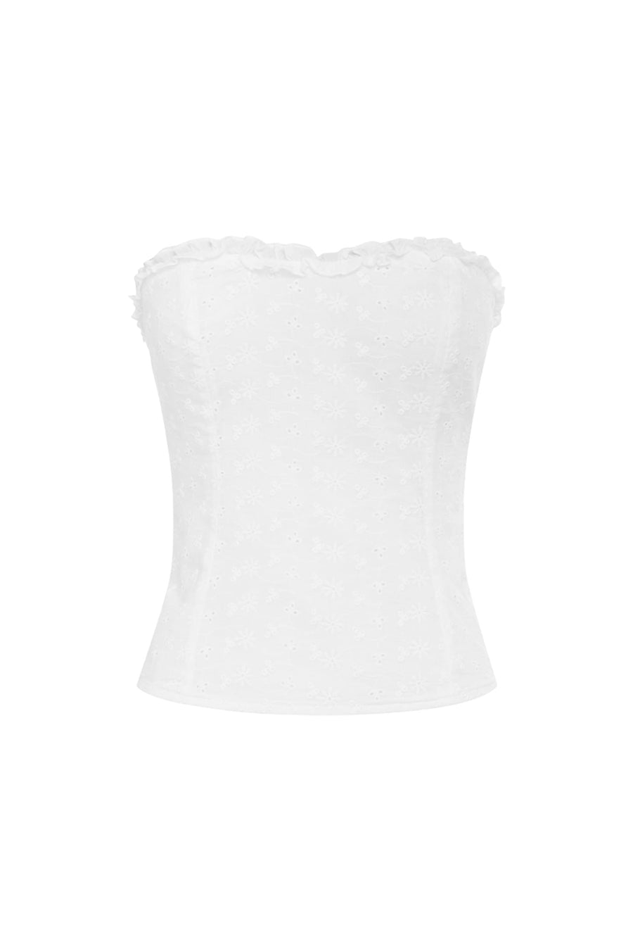 Carrie | Top Bustier Palabra de Honor – Blanco