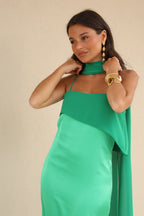 Viviana | Vestido Largo con Pañuelo – Verde