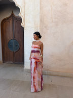 Paloma | Vestido Largo Palabra de Honor – Estampado Acuarela