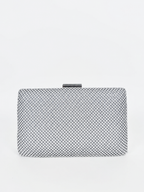 Clutch brillos plateado efecto