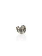 Anillo aberturas plateado