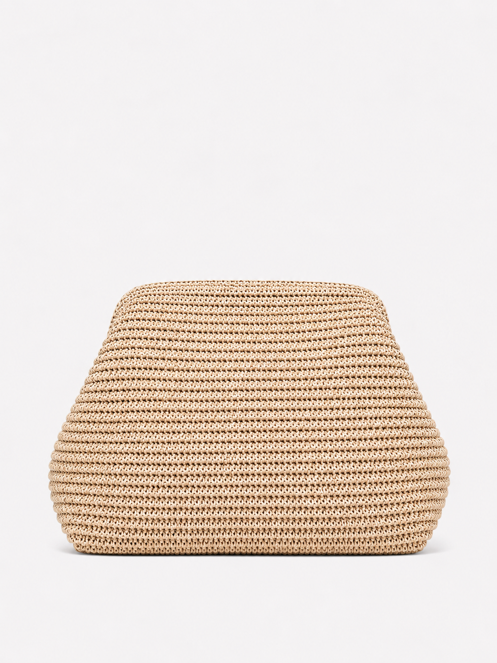 Clutch entrelazado rafia beige