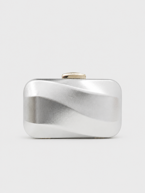 Clutch efecto ola plata
