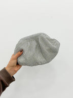 Clutch bombonera brillos plata